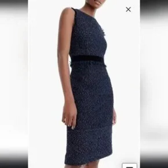 NWOT J. Crew Sparkle Tweed Sheath Dress in Sparkling Constellation – Size 8 - Picture 1 of 13
